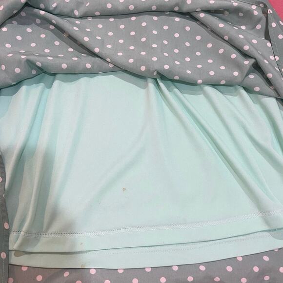 Mikarose Mint with White Polka Dots Short Sleeve Dress - Women's Size XS - Picture 5 of 10